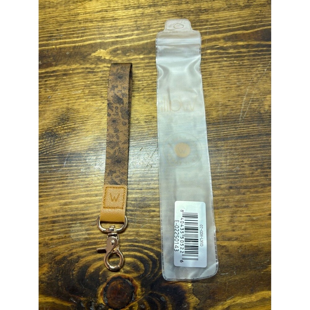 Walli brown floral key wristlet